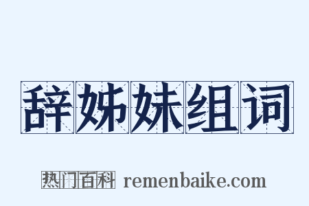 辞姊妹组词是什么意思的图片